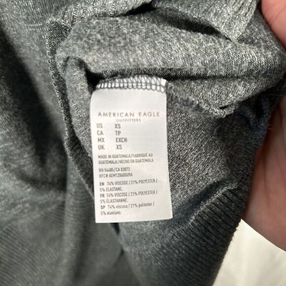 American Eagle tunic Women's XS Green 3/4 Sleeve V-neck Soft & Sexy Plush - Picture 7 of 11